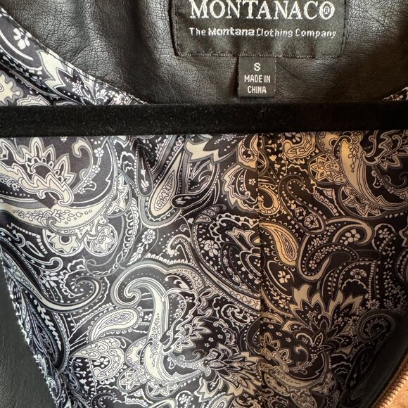 Montanaco Montana Clothing Company Faux Quilted Leather Vest Small - Picture 4 of 9